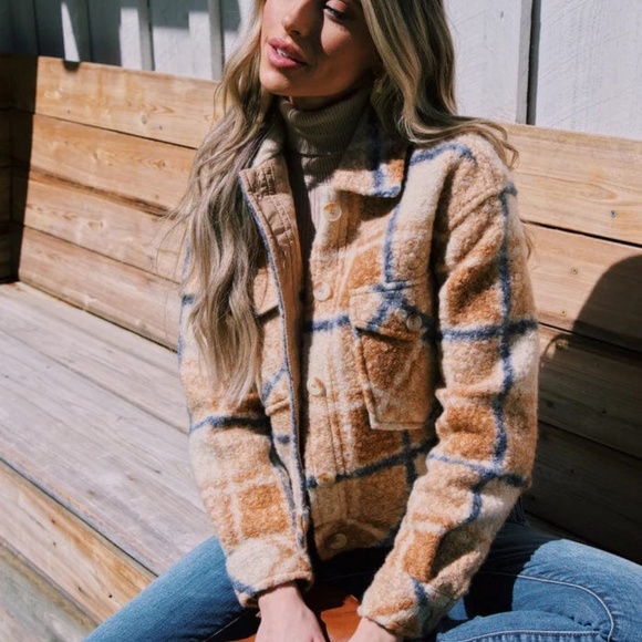 ZOE PLAID CROPPED JACKET NWT - Picture 4 of 5